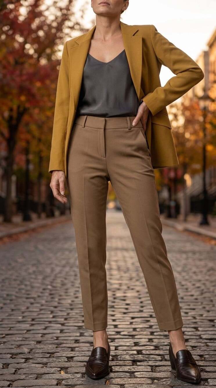 J.Crew Cameron Pants Size 4 Brown Cropped Dress Trousers